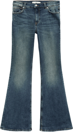 High-waist flared jeans
