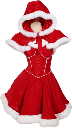 MEOWCOS Women Corset Dress Cute Princess Tube Top Tights Corset and Skirt Set with Cape and Stockings