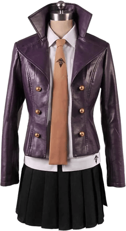 Kyoko Kirigiri Cosplay Outfits Faux Leather Jacket Women Halloween Costume Clothing Suits