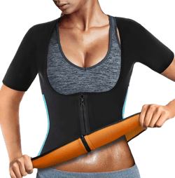 Women's Body Shaper Sauna Vest Suit Sweat Waist Trainer Workout Tank Top Fitness Neoprene Shirt Running Black 5X-Large