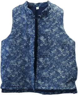 Ystylee Womens Quilted Vest Sleeveless Outerwear Lightweight Stand Collar Chinese Vintage Padded Outwear with Pockets Navy