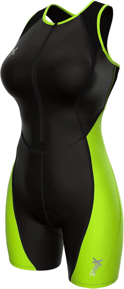 Sparx Elite Women's Triathlon Suit Compression Padded Trisuit Swimming Cycling Running with Bra Support