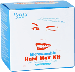 Face Waxing Kit for Women, Microwave Hard Wax Hair Removal Kit for Eyebrow, Face & Lip, New Eyebrow Waxing Kit with Shaper Tape Face Wax 60g