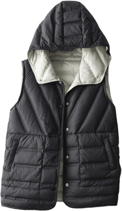 Rfmfkkg Women Ultra Light Duck Down Vest Sleeveless Jacket Hooded Double-Sided Puffer Waistcoat X-Large Black