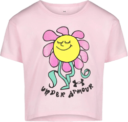 Under Armour Womens Short Sleeve Shirt, Crewneck, Lightweight and Breathable Athletic-Apparel, Pink Sugar, 6 US