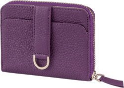 Vaultskin Small Wallet for Women, Leather Card Holder with RFID Blocking with Zipper Coin Pocket, Cash Pocket - Minimalist Wallet Women Slim Design for Everyday Use (Belgravia) One Size Purple