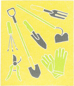 Garden Tools Dishcloths Set/2