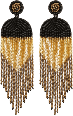 DoreenBow Long Beaded Tassel Earrings Boho Beaded Fringe Earrings Seed Bead Dangle Drop Earrings Native American Indian Earrings for Women and Girls