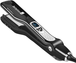 Steam Flat Iron Hair Straightener - Professional Hair Straightening Irons for Smooth and Frizz-Free Results (Black)