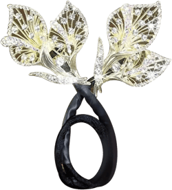 Hair Bun Maker Vintage Calla Lily Flower Hair Clip Alloy Bun Maker for Long Hair Elegant Exquisite Women DIY Hairstyles Accessories 1Pc