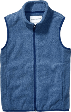Amazon Essentials Boys and Toddlers' Polar Fleece Vest Recycled Polyester Blue Heather X-Small