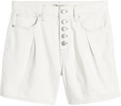The '90s Mid-Length Jean Short in Vintage Canvas: Button Front Edition