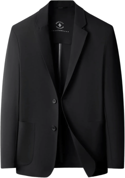 Mens Blazer Ice Silk Men Suit Sport Coat Lightweight Business Casual Blazers Two Buttons Travel Spring Summer Jackets Black X-Large