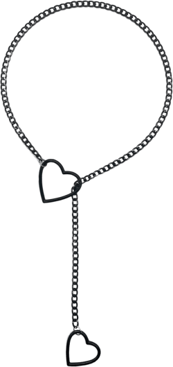 CJIAYUJEW Heart O-ring Slip Chain Necklace for Women,Adjustable Lariat Y-Necklaces for Men,Punk Gothic Stainless Steel Cuban Necklace for Women,Size 24 '' 29 '' 34 '