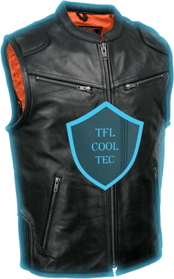 Milwaukee Leather MLM3502 Men's Black Premium Leather Motorcycle Rider Vest with Cool-Tec Leather Treatment Tech Black 7X-Large