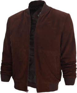 Decrum Suede Leather Jacket Men - Real Leather Bomber Jacket Men Small Dark Brown - Adm Suede Jacket