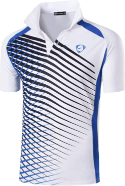 Men's Short Sleeve Fit Sport Polo Tee Shirts T-Shirts Tshirt Tops Poloshirt Golf Tennis Bowling LSL195 Medium Lsl243_white