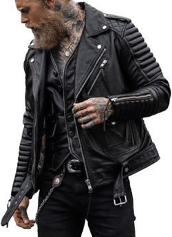 New Mens Black Quilted Motorcycle Jacket | Black Biker Leather Jacket For Men | Brando Vintage Riding Moto Jacket | Xs - 4xL Small Black