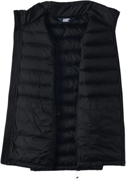 Lands' End Men's Wanderweight Packable Down Vest - 2X Large - Black