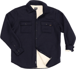 Smith's Workwear Men's Sherpa Heather Thermal Shirt Jacket Medium Heather Navy