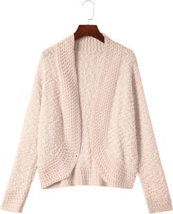 PRETTYGARDEN Open Front Fall Lightweight Cardigan Sweaters for Women Trendy 2025 Popcorn Knit Cardigans Cute Sweater
