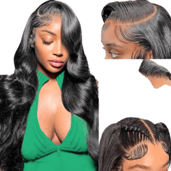 Glueless Wigs Human Hair Pre Plucked Human Hair Wigs for Black Women HD Body Wave Lace Front Wigs Human Hair 180 Density 13x6 Lace Front Wigs Human Hair Pre Plucked 10A long black wig 22 Inch