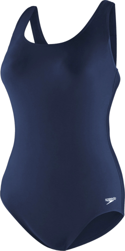 Speedo Women's Plus Solid Moderate Ultraback PowerFLEX One Piece Swimsuit (Speedo Navy, 20)