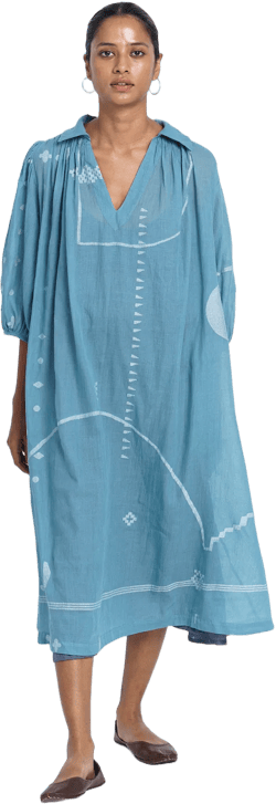 World of Crow Relaxed Fit Midi Dress