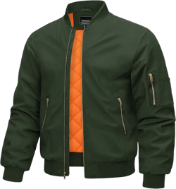 CRYSULLY Men's Jacket-Fall Winter Thicken Windbreakers Bomber Jackets Padded Coats