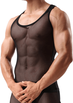 Men's Summer Fashion Tank Tops Sleeveless Compression Shirt Square Cut Muscle A-Shirts XX-Large Style-1-black