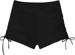 Womens Swimsuit Shorts High Waist Plus Size Swim Trunks Chubby Y2K Bikini Shorts Slimming Bathing Suit Bottoms Black Large