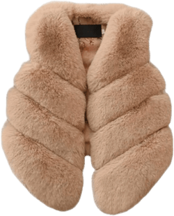 Girls Faux Fur Outwear Coat Jacket Vest Cute Warm Winter Toddler Girls Sleeveless Fleece Gilet Outerwear Waistcoat 1-2T Beige