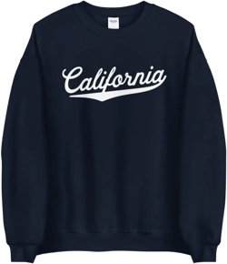 Super Comfy Women's California Sweatshirt | CA California Baseball Script Logo