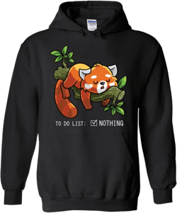 Red Panda To Do List Nothing Hoodie