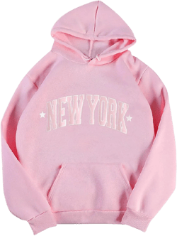 Generic Womens Casual with Pocket Hoodies Anime Solid Color with Designs Hooded Tops Fall Relaxed Fit Long Sleeve Loose 2024, Small, Pink,beige,yellow,gray,black