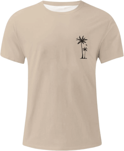 WENKOMG1 Graphic Tshirts Shirt for Men Printed Solid Color Casual Tee Shirt Summer Short Sleeve Loose Fit Tees, Polo Shirt for Men T Shirts Mens Golf Shirts Hawaiian Shirt(Khaki 4,X-Large)