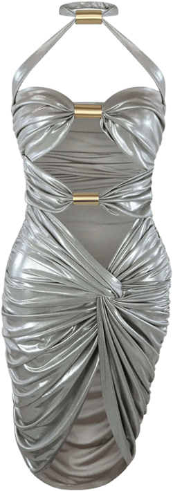 Stealing The Scene Cut Out Halter Dress
