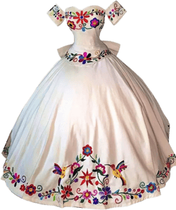 Off Shoulders Ball Gown Quinceanera Dresses Charros Vintage Flowers Embroidery with Corset Bows A/Ivory 2