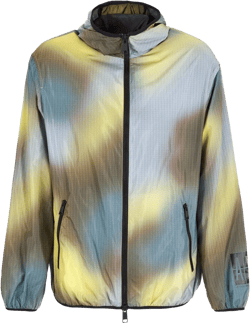 Armani Exchange Men's Hooded All Over Abstract Printed Windbreaker Jacket