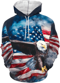 AFPANQZ Sweater with Hoodies Men's Plus Size Sweatshirt Stretch Pullover Hoodie Loose Fit Casual Tee Shirts Small Eagle Usa Flag