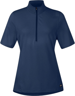 Kerrits Women's Ice Fil Lite Short Sleeve Shirt – Cooling Sun Protection Shirt for Horse Riding, Golf, Hiking Medium Navy