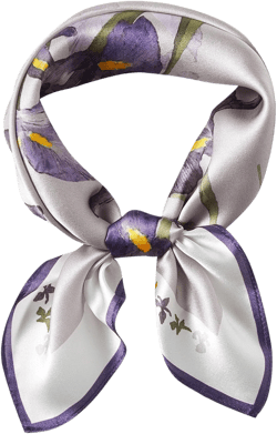 WUZININGLE 100% Silk Neck Scarf 21"x21" Small Square Silk Hair Scarf for Women Purple Bandana Lightweight Headscarf with Gift Packed at Amazon Women’s Clothing store