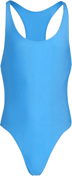 iEFiEL Men One Piece Freestyle Leotard Bodysuit Slim Cut Swimsuit Thong Singlet Large Sky Blue