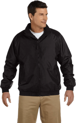 M740 Fleece Lined Nylon Jacket Black/Black X-Small