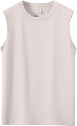 Men's Tank Tops Sleeveless Cut Off Shirt Stretch Cotton Muscle Breathable Heavyweight Oversized Classic Tops Large Beige