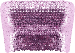 Naimo Women's Sparkly Bling Sequin Tube Top Sexy Stretchy Crop Top Party Costume Clubwear Camisoles One Size Pink Purple