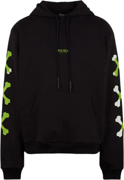 Phobia Logo Bones Hoodie Black