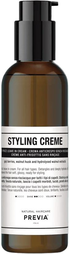 PREVIA Anti Frizz Leave-In Creme – Vegan Frizz-Control Styling Cream for All Hair Types with Apricot Extract – Paraben-Free, Sulfate-Free - Frizzy Hair Treatment - 6.7 oz 6.76 Ounce (Pack of 1)