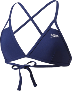 Speedo Women's Guard Swimsuit Bikini Triangle Top Endurance Small Speedo Navy