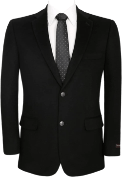 AMY ZHU Men's Wool Blend Blazer Classic Fit Tweed Sport Coat Modern Winter Suit Jacket 38 Short Black
